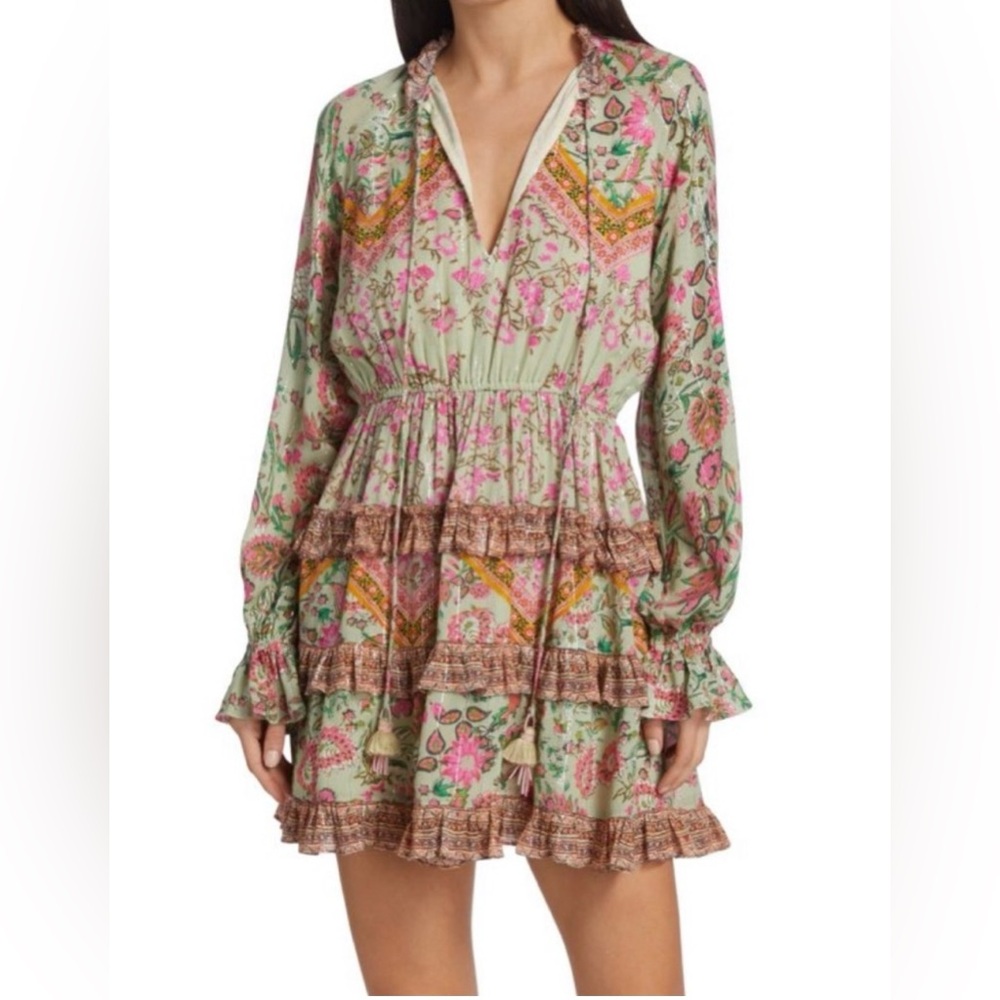 HEMANT & NANDITA Cotton Floral Minidress